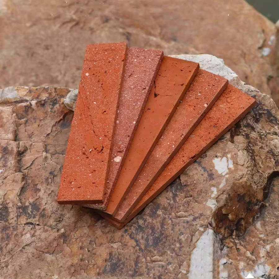 Шероховатая матовая наружная клинкерная плитка кирпичная каменная текстура керамическая фарфоровая настенная отделка для дома виллы небольшой чип