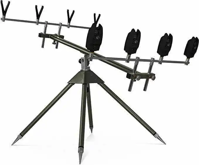 2024 Wholesalers Aluminum 4 Feet Folding Carp Fishing Stand Rod Pod With Carry Bag for Outdoor Fishing OEM Acceptable