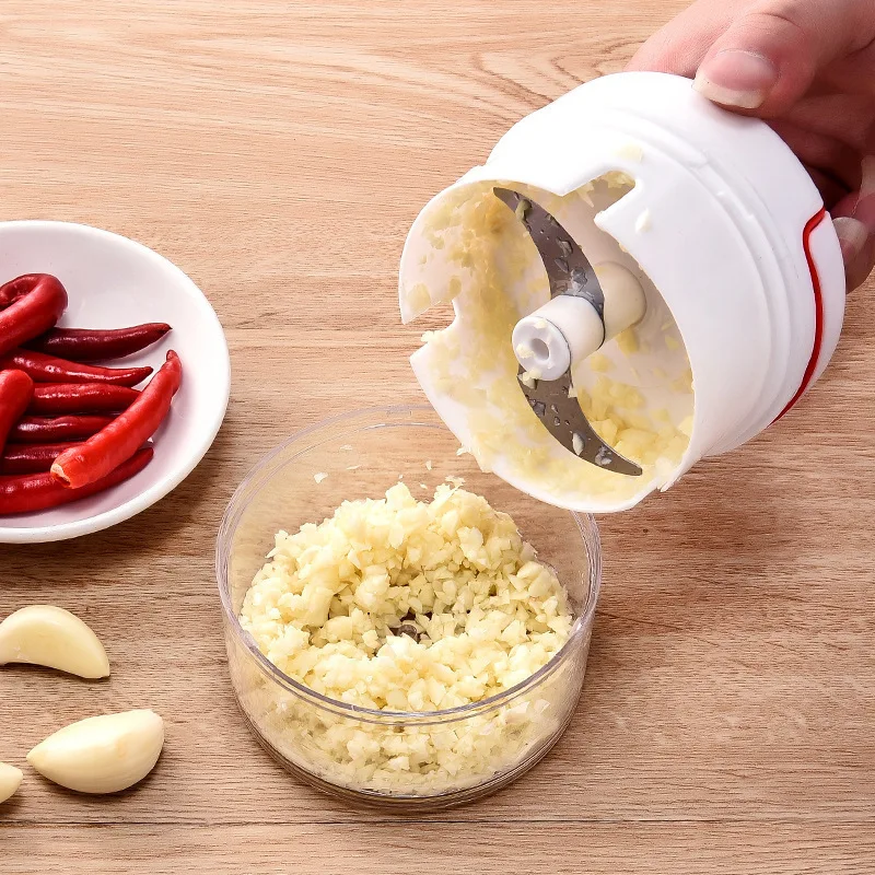 Mini Manual Garlic Chopper Hand Pull Vegetable Cutter Garlic Puree Onion Ginger Meat Crusher Grinder Kitchen Gadget