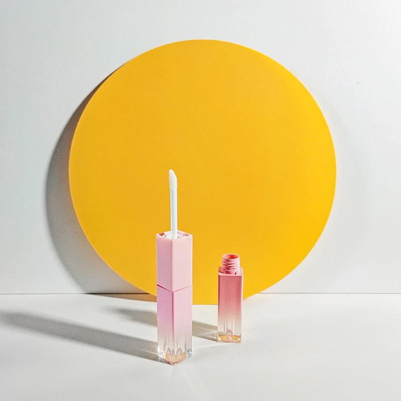 New Rose Gold Custom Double Sided Lip Gloss Container With Applicator Dual Ended Lip Gloss Tube Packaging