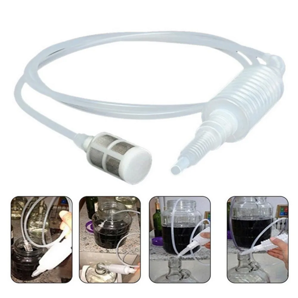 Plastic manual household brewing siphon oil suction hose brewing wine making tools
