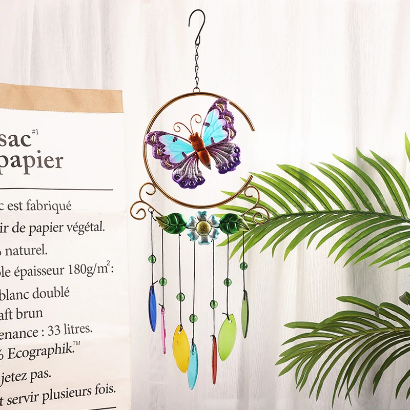 Fashion Hummingbird Creative Iron Crafts Wind Chimes Hanging Decorations Wind Bell New Hummingbird Metal Wind Chimes