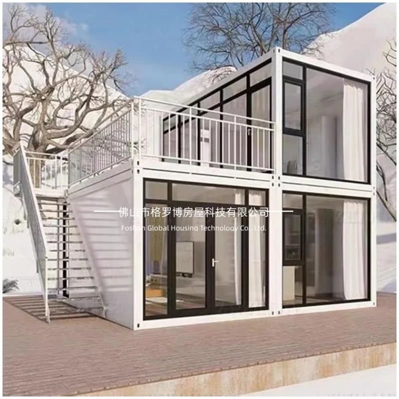 Factory Price 20ft Double Floor Prefab Home Container House Flat Pack Container House Site Office for Sale