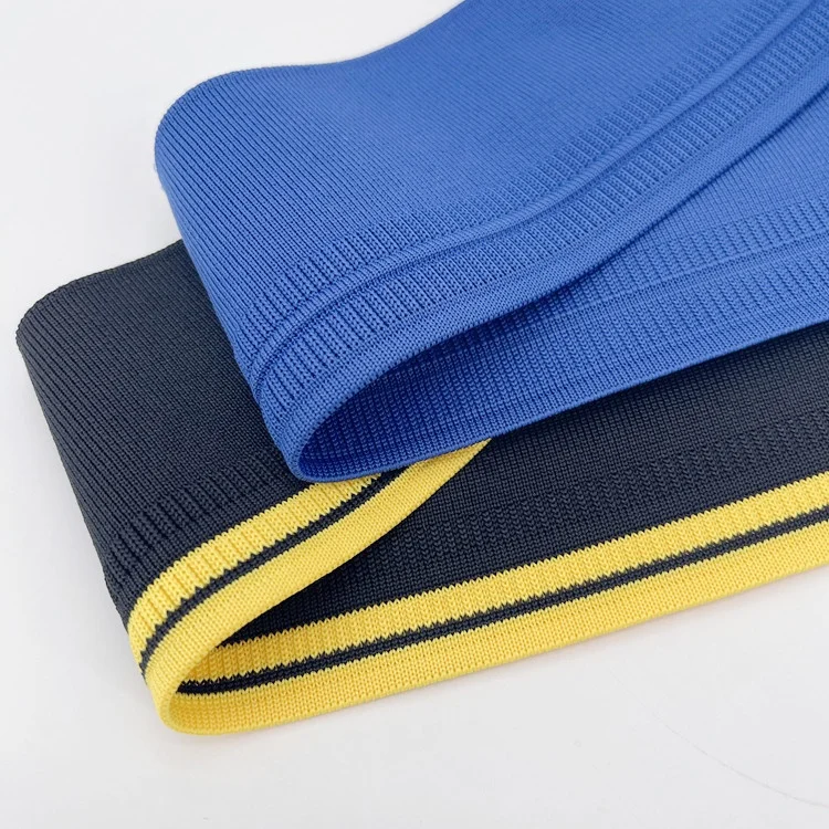 Source Factory High Quality Eco-friendly Jacquard Rib Collar, rib knit folded jacket collar