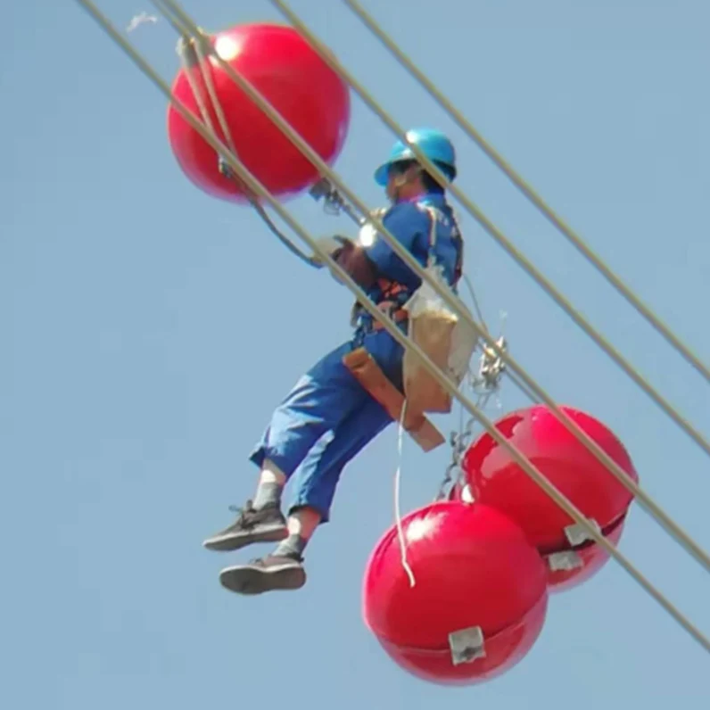 33kv tubular poles transmission line aerial marker balls 600mm for power lines