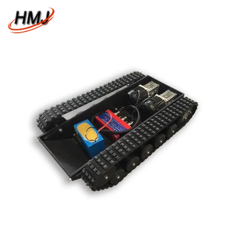 Small Wheeled Robot with Rubber Track Travel Motor for Construction Manufacturing Plant Robot Chassis Undercarriage Platform