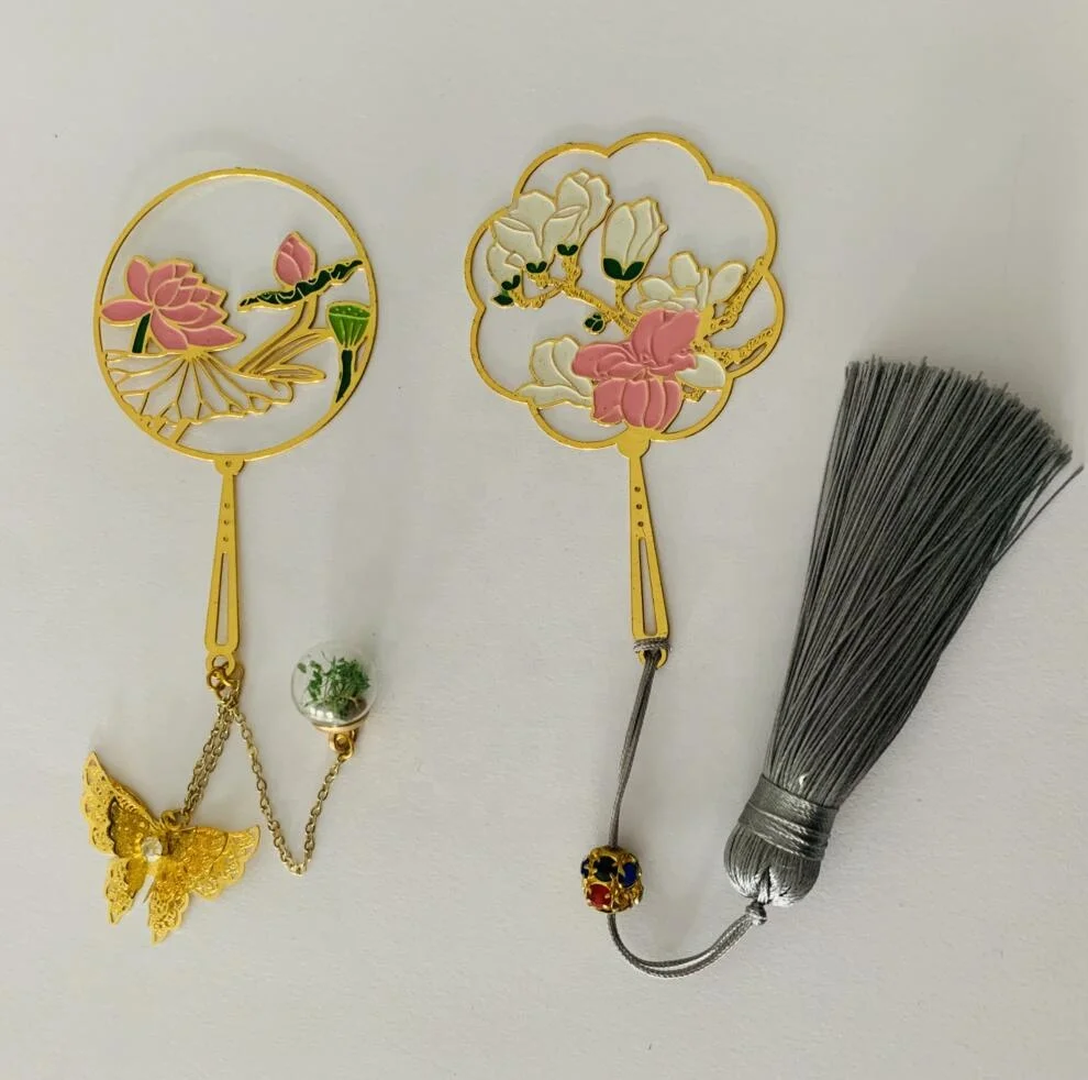 High quality Cheap new design Custom Gift Metal Brass Cut Out metal Bookmark