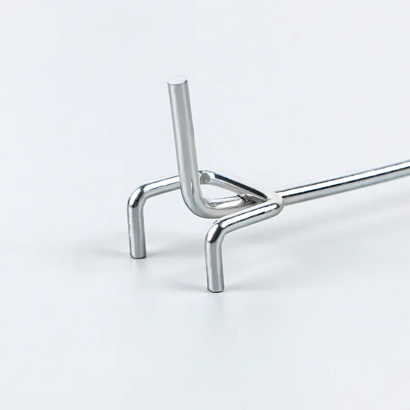 supermarket metal chrome display pegboard hook