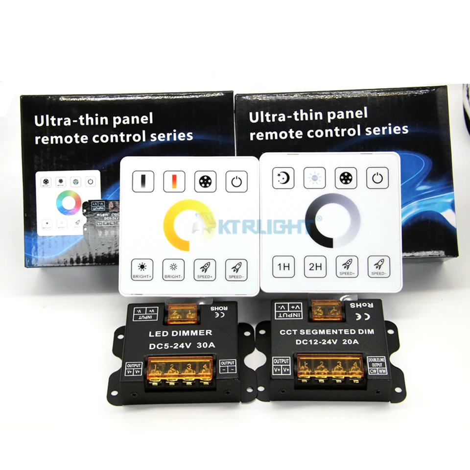 CCT COB-полоска светодиодный контроллер RF Диммер 24 В 12 гибкий брелок COB лента теплый белый 2700-6500K цветной диммер
