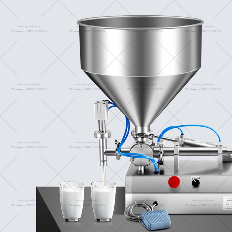 5~5000ml Horizontal Single Head Honey Stick Cream Heating Tank Paste Packing Machine High Viscosity Liquid Water Filling Machine