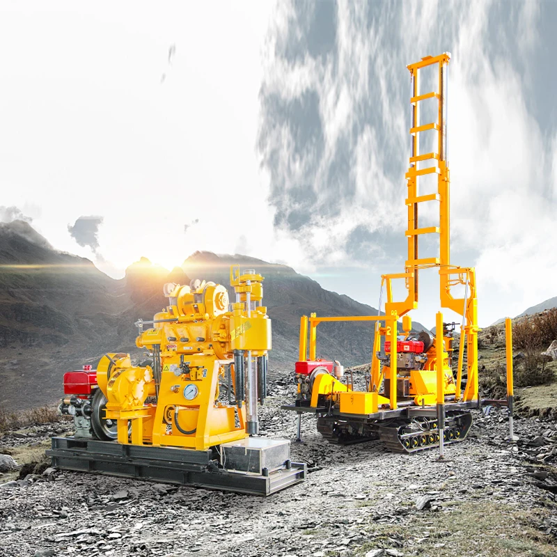 Hydraulic automatic lifting gantry tower diesel engine truck-mounted water well drilling rig