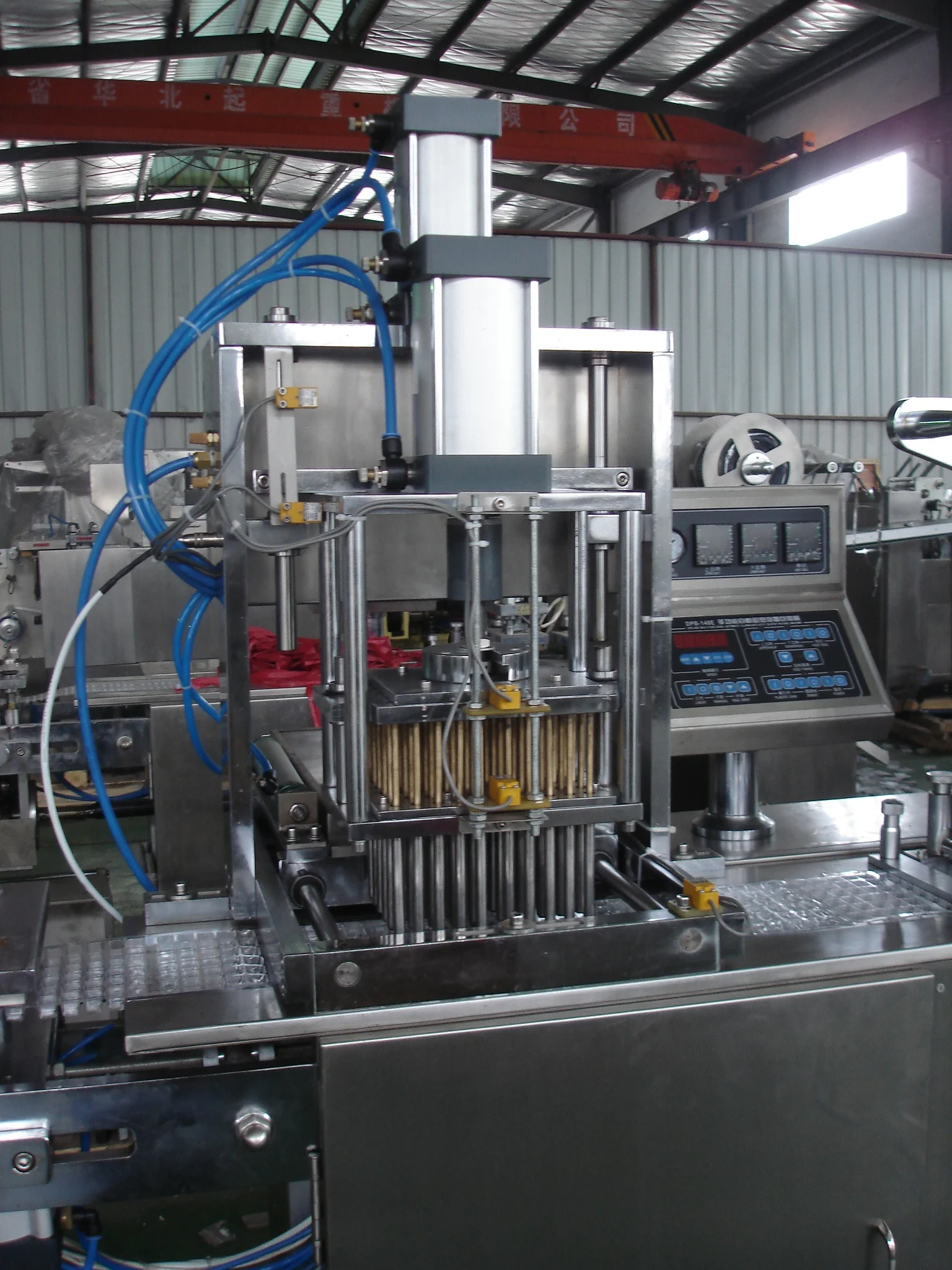 
New Type Red Worms Frozen Herbs Pouring Type Automatic Fish Food Blister Packing Machine 