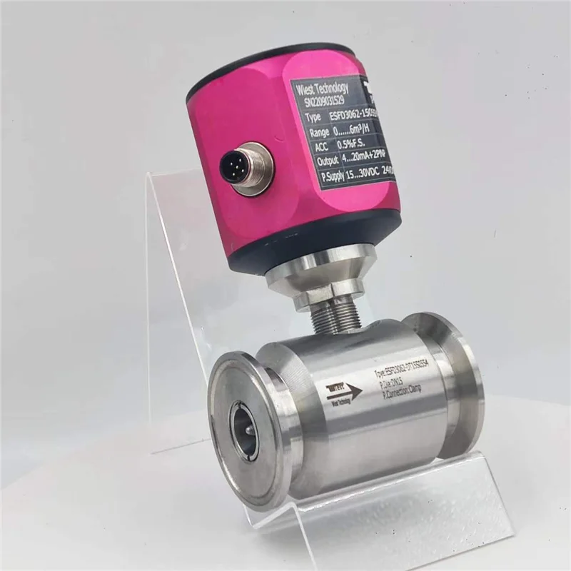 turbine water flowmeter transmitter ss304ss316 digital LCD display liquid clamp flange smith flowmeter