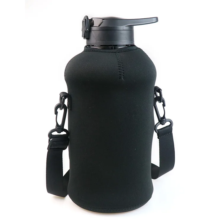 Factory direct sale 74oz Water Bottle with Neoprene sleeve Bpa Free Portable water Container Jug with Handle