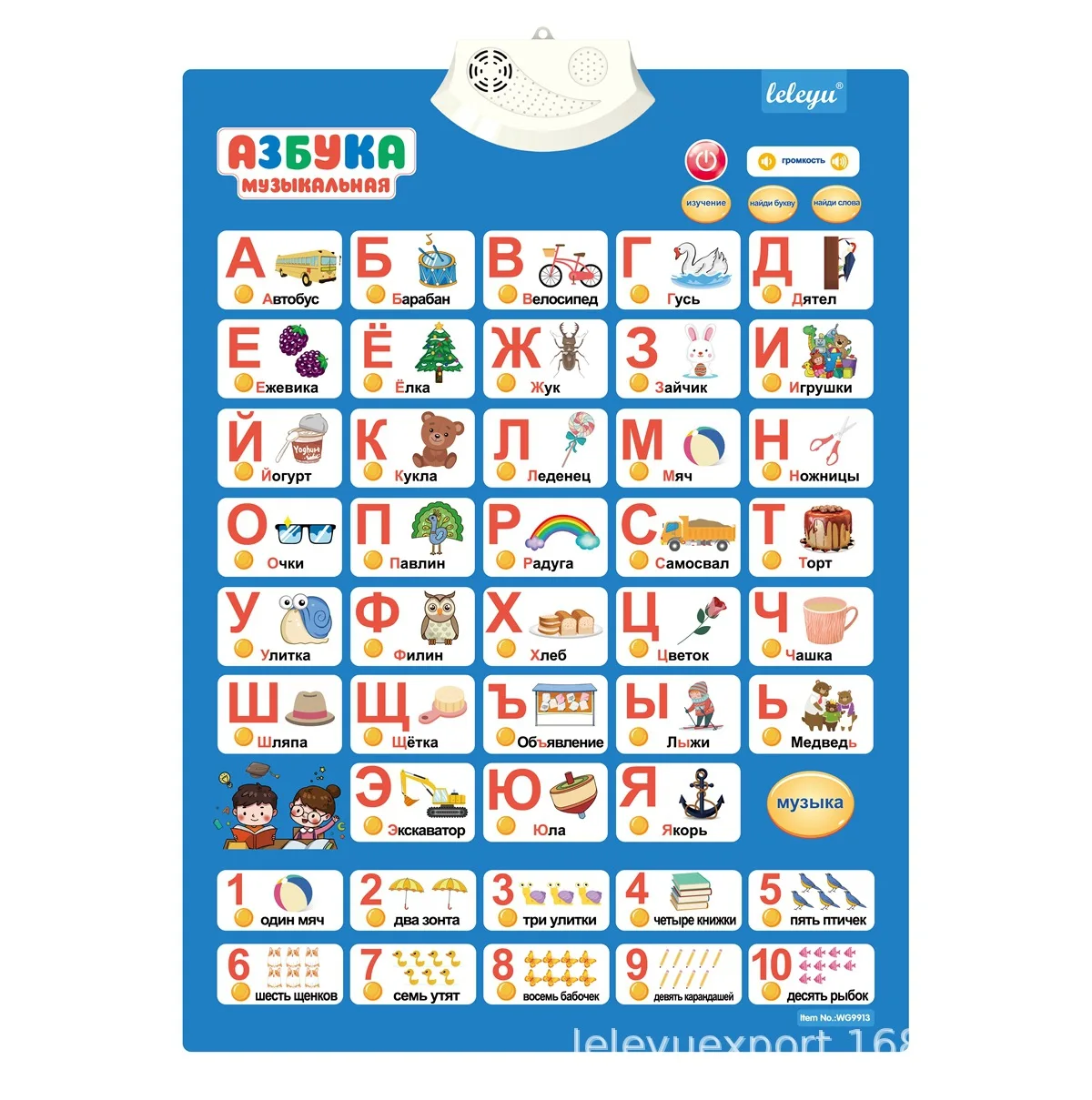 Russian Letters Sound Wall Chart Russian Alphabet Spelling Game Abc Learning Chart Sound Toy Talking Poster Russian