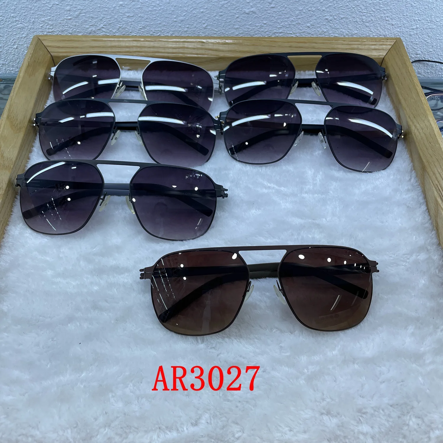 German style sunglasses without screws ultra-light steel plate elastic leg for men and women BERLIN Screwless Shadow