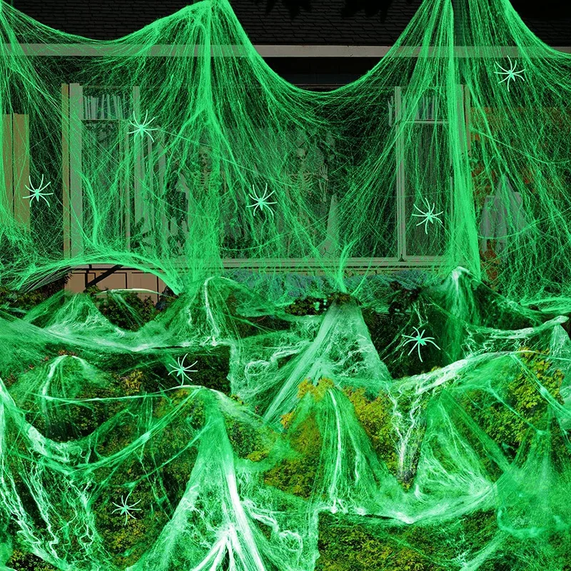 Glow-in-the-Dark Spider Horror Scene Props Spooky Haunted House Thriller Halloween Decorations Party Novelties Made of Plastic