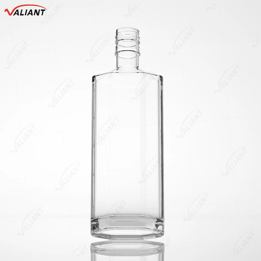 Botella de licor Polygon botella vidrio 500 мл пара виски Джин Текила кон Тапа Ропп