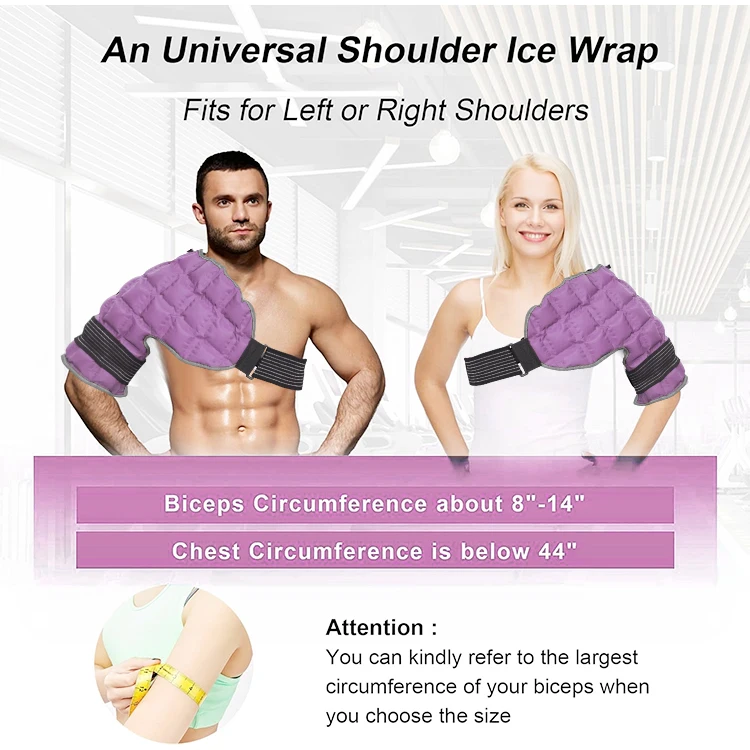 World-bio Heat Cold  Pack Compress Reusable Cryotherapy Ice Pack Gel Shoulder Ice Pack Wrap for Neck Shoulder