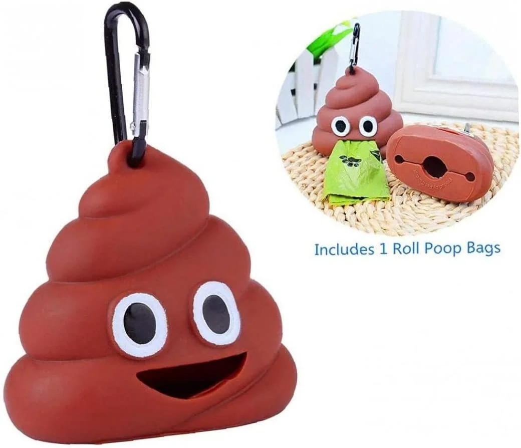 Factory Price Custom Poop -Shaped Pet Dog Poop Bag Holder Portable Dog Poop Bag Dispenser