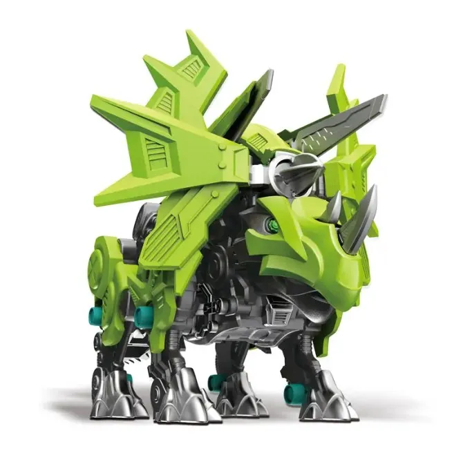 Educational Electric Simulation Walking Dinosaur Super Cool Diy Assembly Animal Triceratops Toys Robot Models For Kid