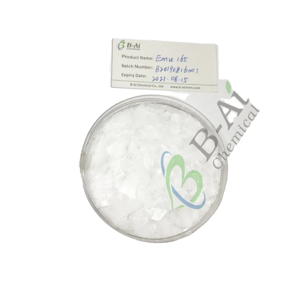 
Cosmetic emulsifier PEG-100 Stearate & Glyceryl monostearate for skin cream and lotions 165A CAS number 9004-99-3 & 123-94-4 