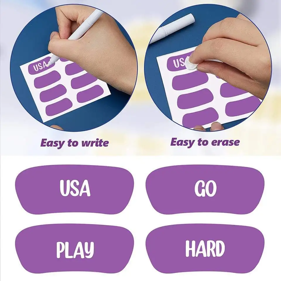 Sports Eye Stickers for Kids Football Softball Baseball Lacrosse Fans Under Eye Strips Custom Eye Black Stickers