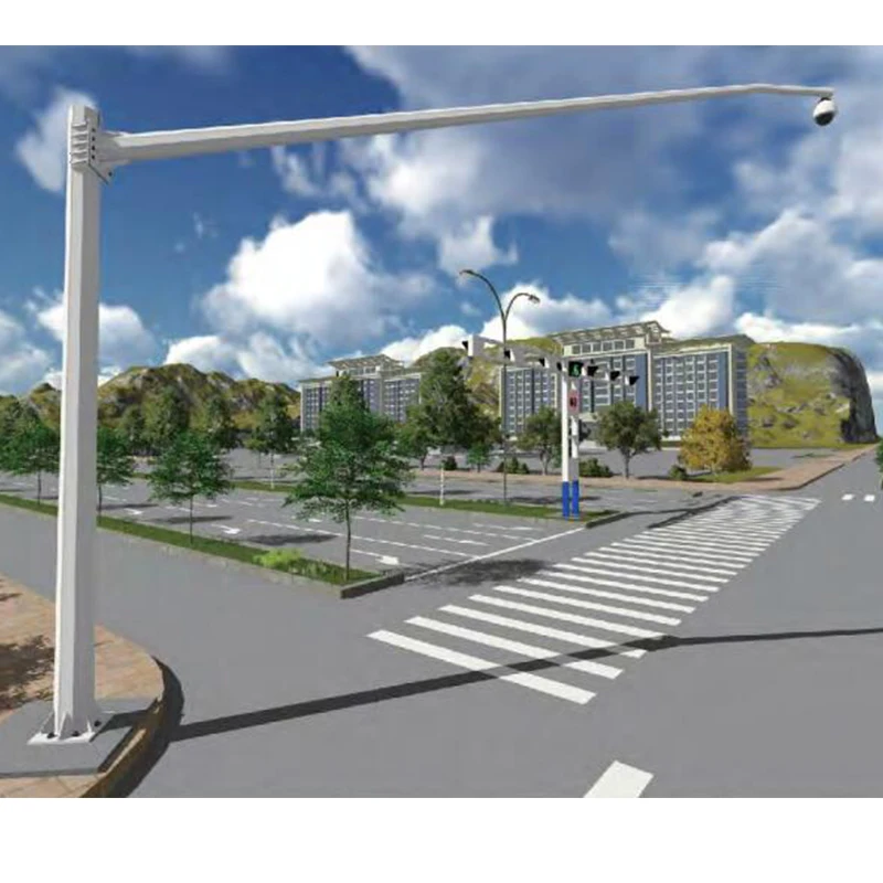 Hot-Selling Galvanized Steel CCTV Camera Pole Monitoring Pole For Outdoor