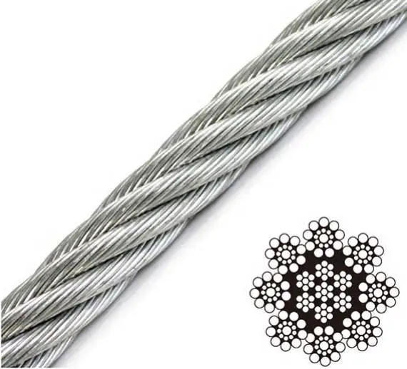 Hot Product Elevator Wire Rope 8x19S FC 14mm 16mm Fibre Core