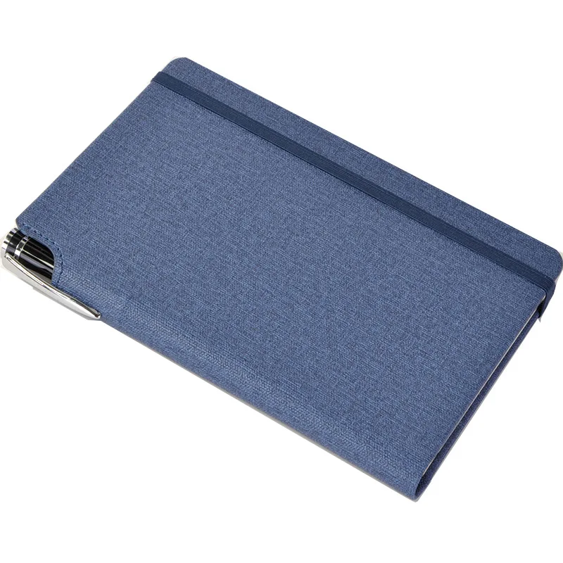 Notepad Set Office Supplies Notebook Printed Notebook Diary A5 Paper Plus Logo with Pen Inserting Business Soft-faced PU Leather