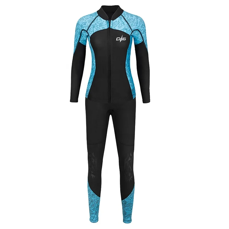 Custom High Quality Limestone 2/3mm Neoprene Surfing Wetsuit Fullbody With Chest Zip For Women