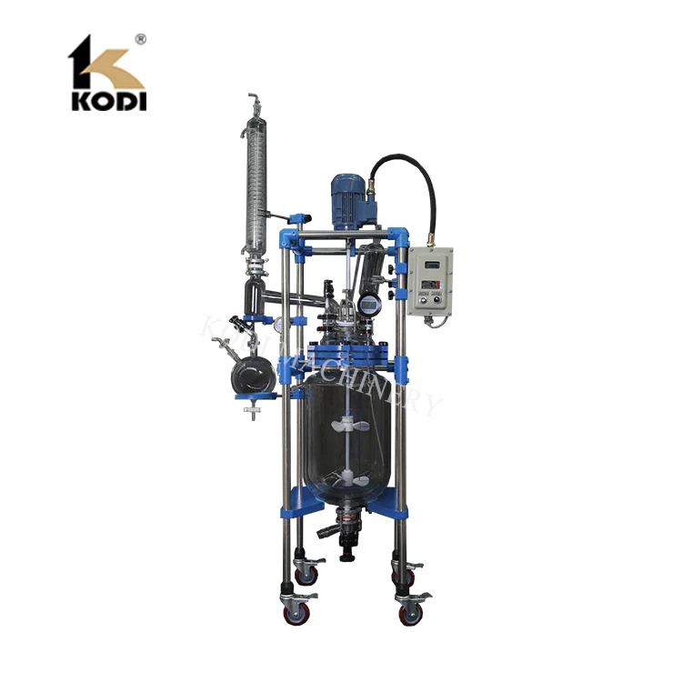 KODI Industrial Double Jacketed Borosilicate Glass Reactor For Sale