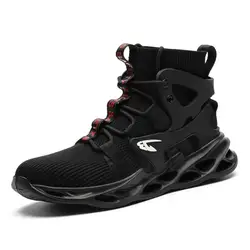 Work Safety Boots for Men and Women Steel Toe Lightweight Breathable Pull on Construction Boots
