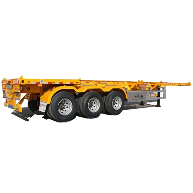 China Manufacture Tongya 2 or 3 Axles Skeleton Truck Trailer with Twist Lock