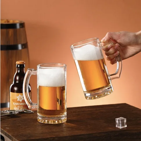 Wholesale 500ml Straight Barrel Beer Mug Family Party Classic Bar Design Aluminum Clay Ceramic Material PC Boxed Drinkware Wine