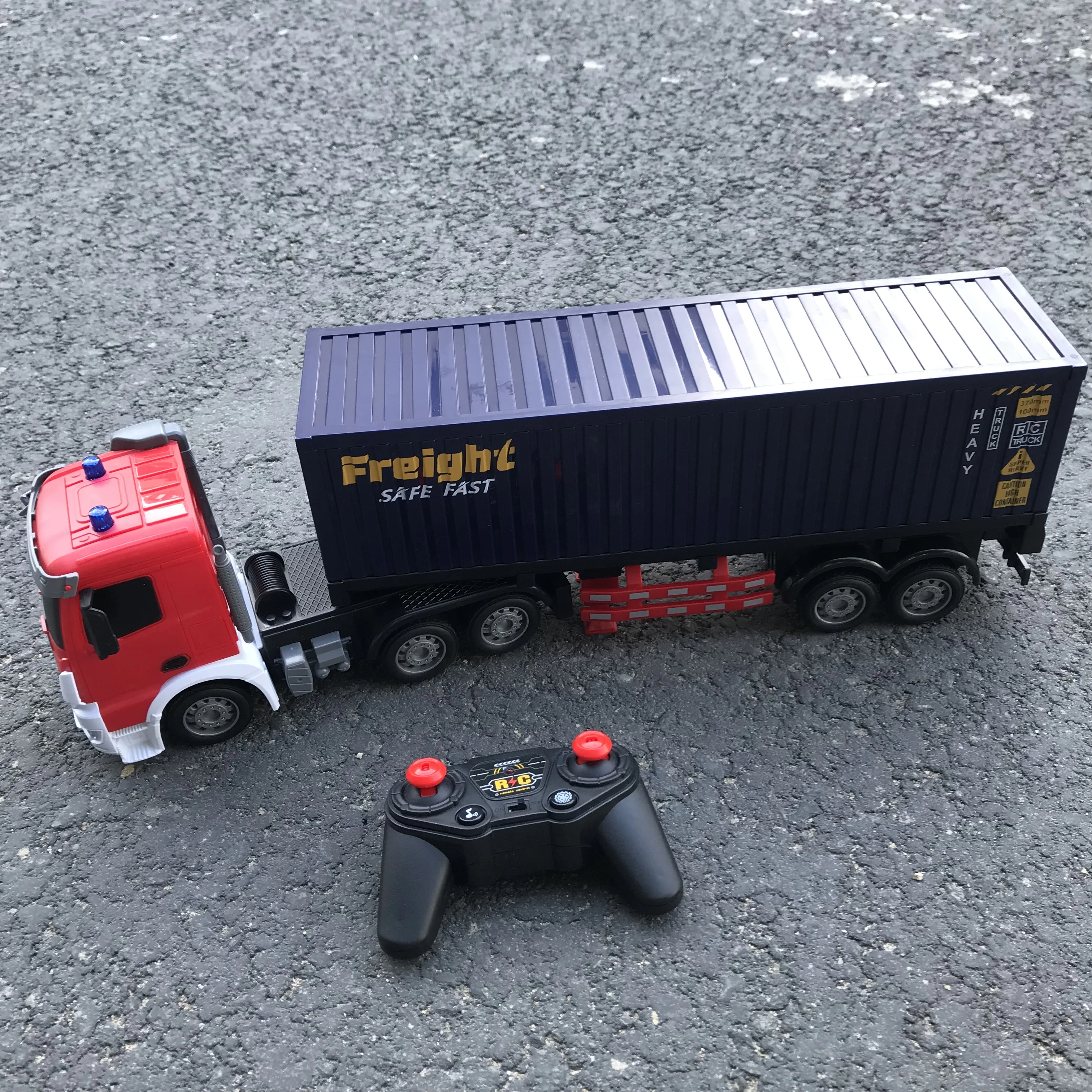 Rc Semi-trailer 2.4Ghz Trailer RC Flatbed Trailer Crane Tractor Electric Construction Vehicles Toy Truck with Sound Lights