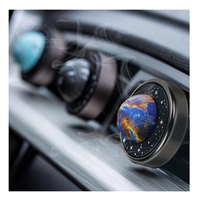 Hot Selling Planet Design Clip PE Car Interior Scent Fragrance Perfume Aroma Diffuser Vent Clip Smell Plug In Air Freshener