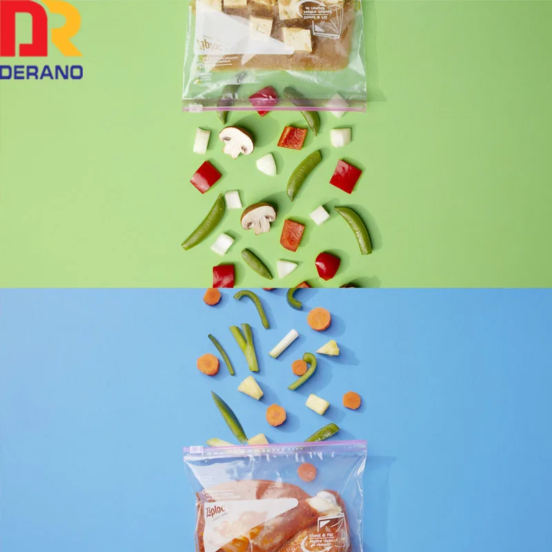 Fridge keep fresh preservation sealed fruit storage vegetable cold self sealing food grade zipper slider bag