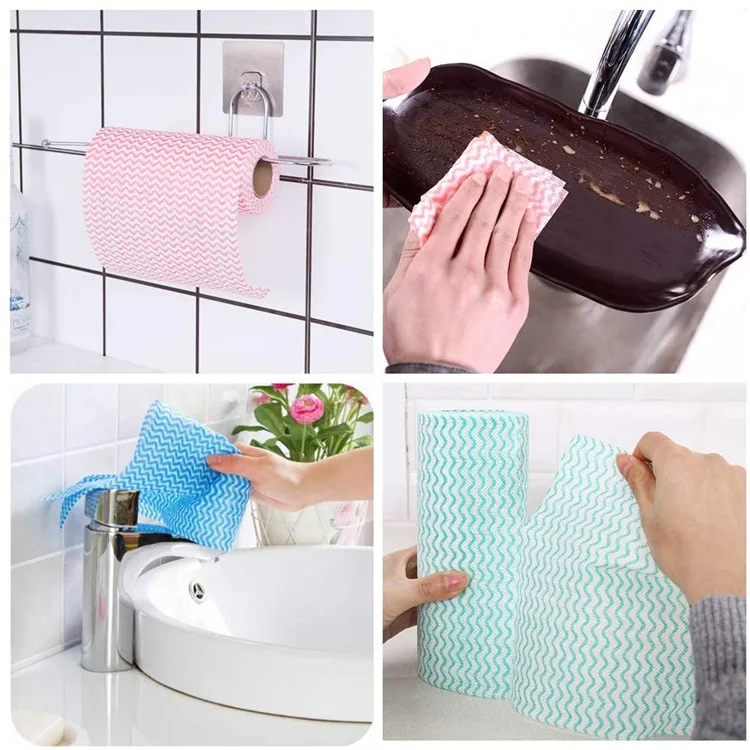 
Factory Wholesale Disposable Cleaning Cloth Dish Clothes Kitchen Paper Towels for Washing Dishes 