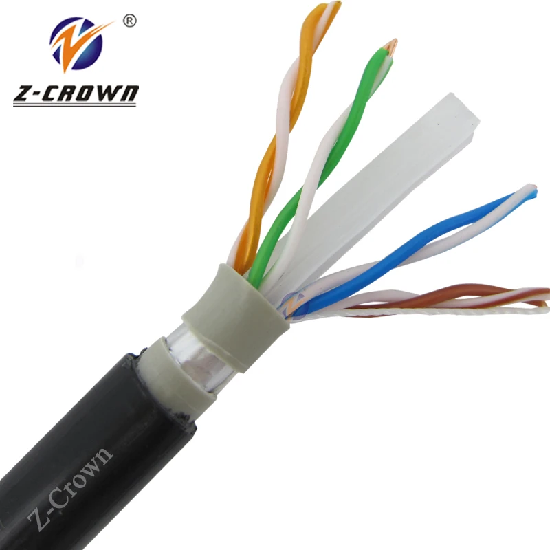 Red outdoor sftp 4pr 24awg 300m cat5e stp de 305m 4g modem router cat5 indoor cable
