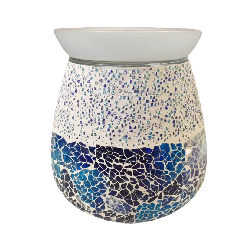Wholesale metal round tree design wax melt burner led light candle scent electric wax warmer for wax melts
