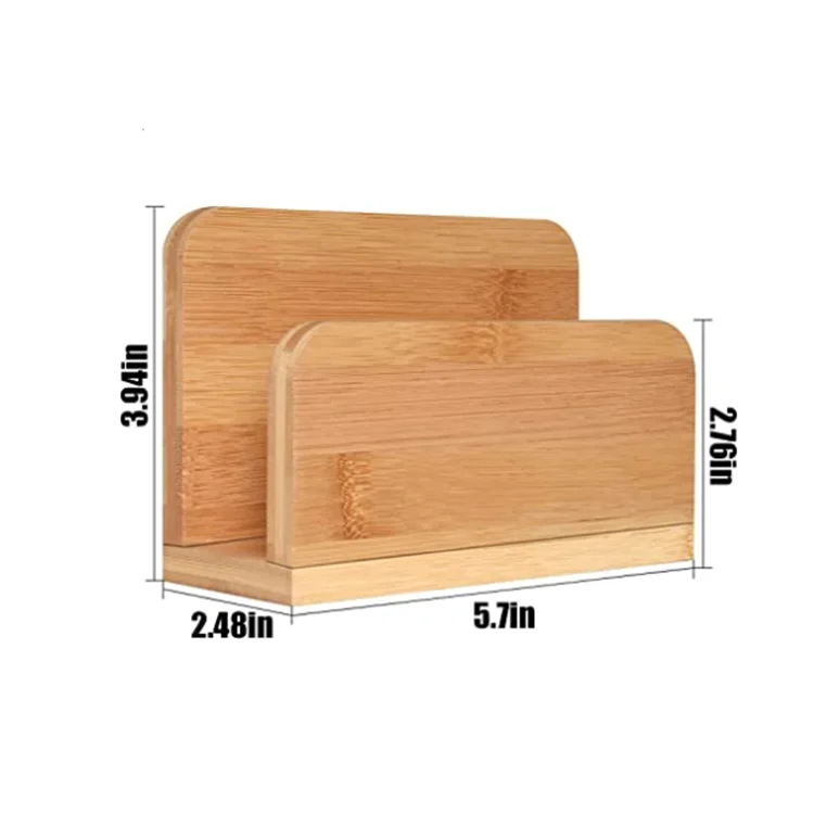 Hot selling natural smooth wood tabletop book paper tray  letter organizer