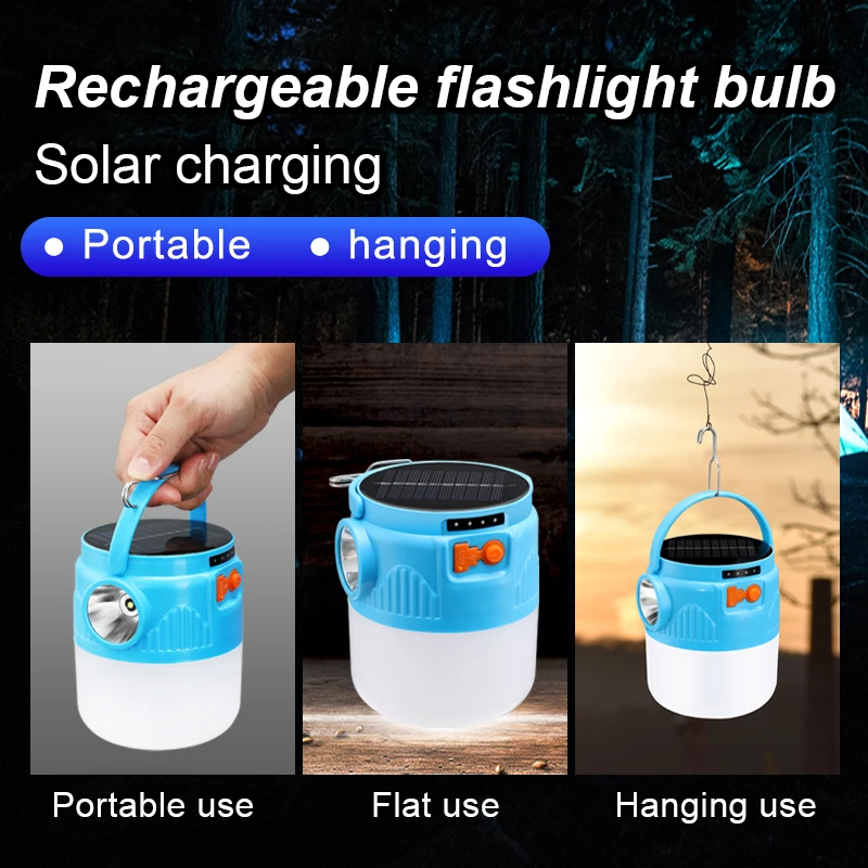 42LED lamp beads 6000mah capacity outdoor lighting solar rechargeable emergency bulb