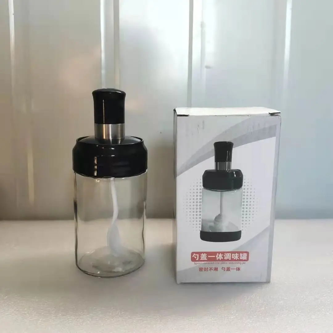 Glass Spice Jars with Spice Labels Chalk Marker and Funnel Complete Set Glass Jars Airtight Cap Pour sift Shaker Lid