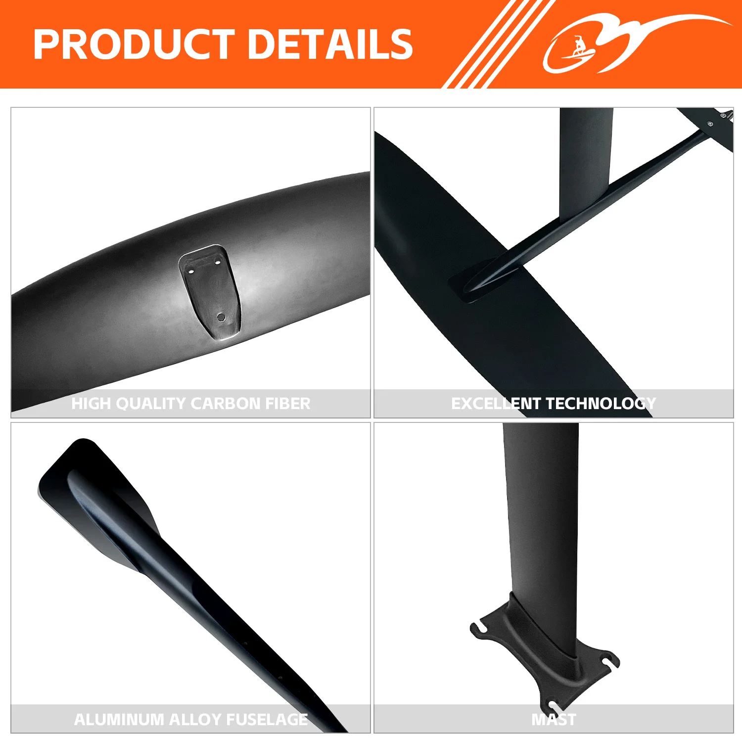 2024 New Kitesurfing Hydrofoil Carbon Fiber Kite Board Foil SUP Hydrofoil GY890  wind sail Surf Wing  For Men pump foiling