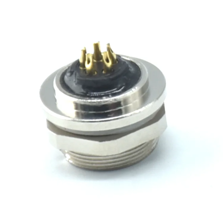 Industrial parts 5 pin female waterproof socket m9 aviation circular connector