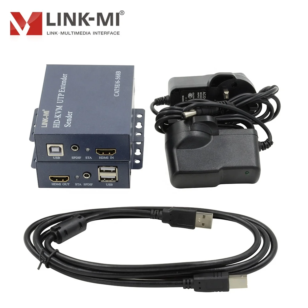 100M/328FT KVM HDMI Extender over Single CAT5e/6 Cable 3D 1920x1080@60HZ USB Mouse and Keyboard HDCP 1.2