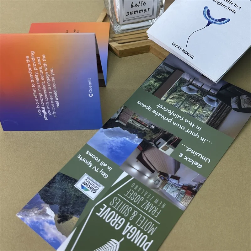 Leaflet printing brush advertising printing single page self-adhesive folding page color page album printing customization