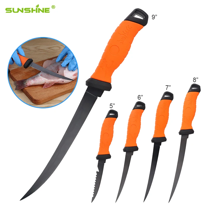 SUNSHINE Professional Fish Cutting Knife 5/6/7/8/9 Inch Hot-Selling High Quality Fillet Set Fishing Kitchen Meat Bone Fishing
