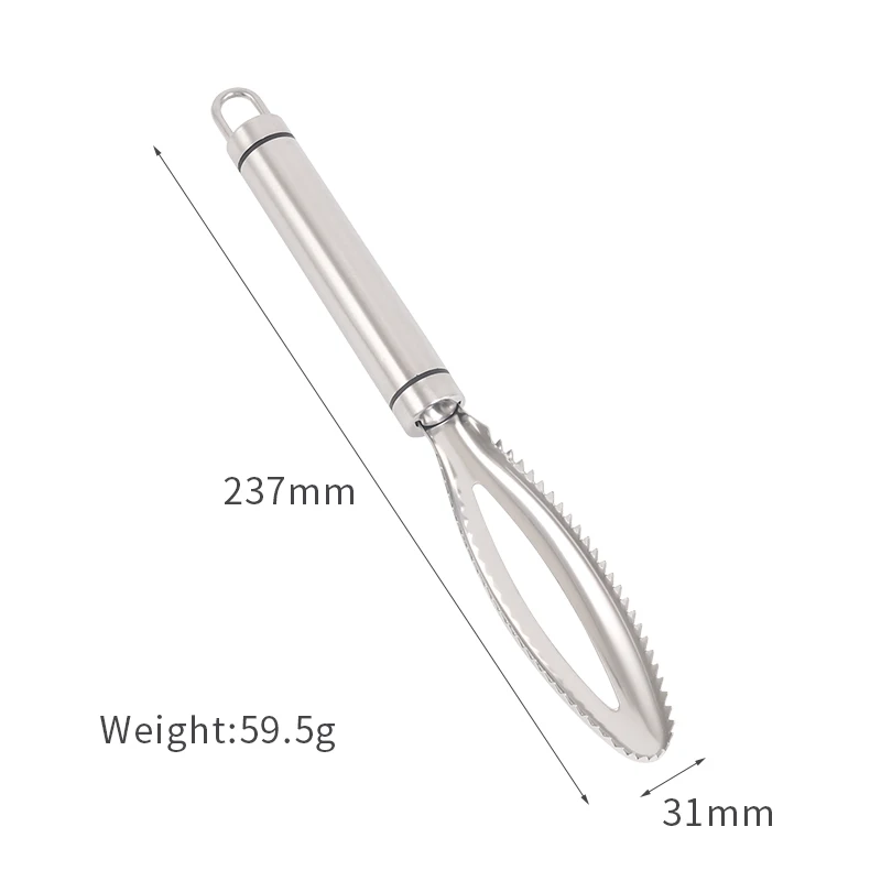 Factory wholesale Stainless Steel Fish Scale Scraper Peeler Remover Device Fish Skin Steel Fish Shaver